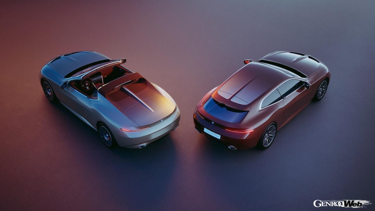 「BMW コンセプト スピードトップ」は、昨年のコンコルソ・デレガンツァ・ヴィラ・デステで公開された「コンセプト スカイトップ」と共通のデザイン言語が採用された。