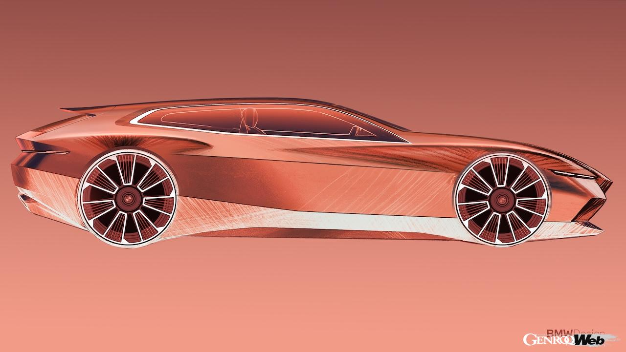 「BMW コンセプト スピードトップ」のデザインスケッチ。