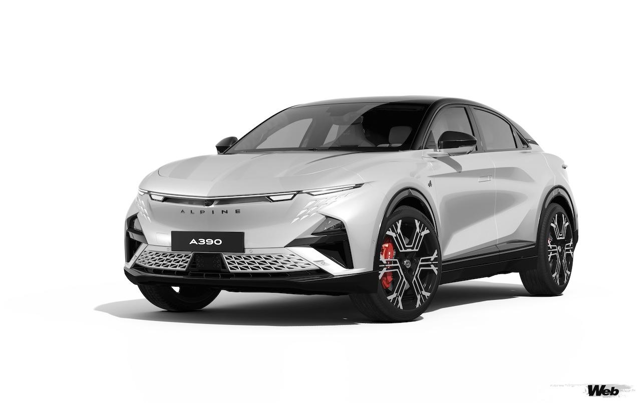 フル電動クロスオーバー「アルピーヌ A390」のエクステリア。