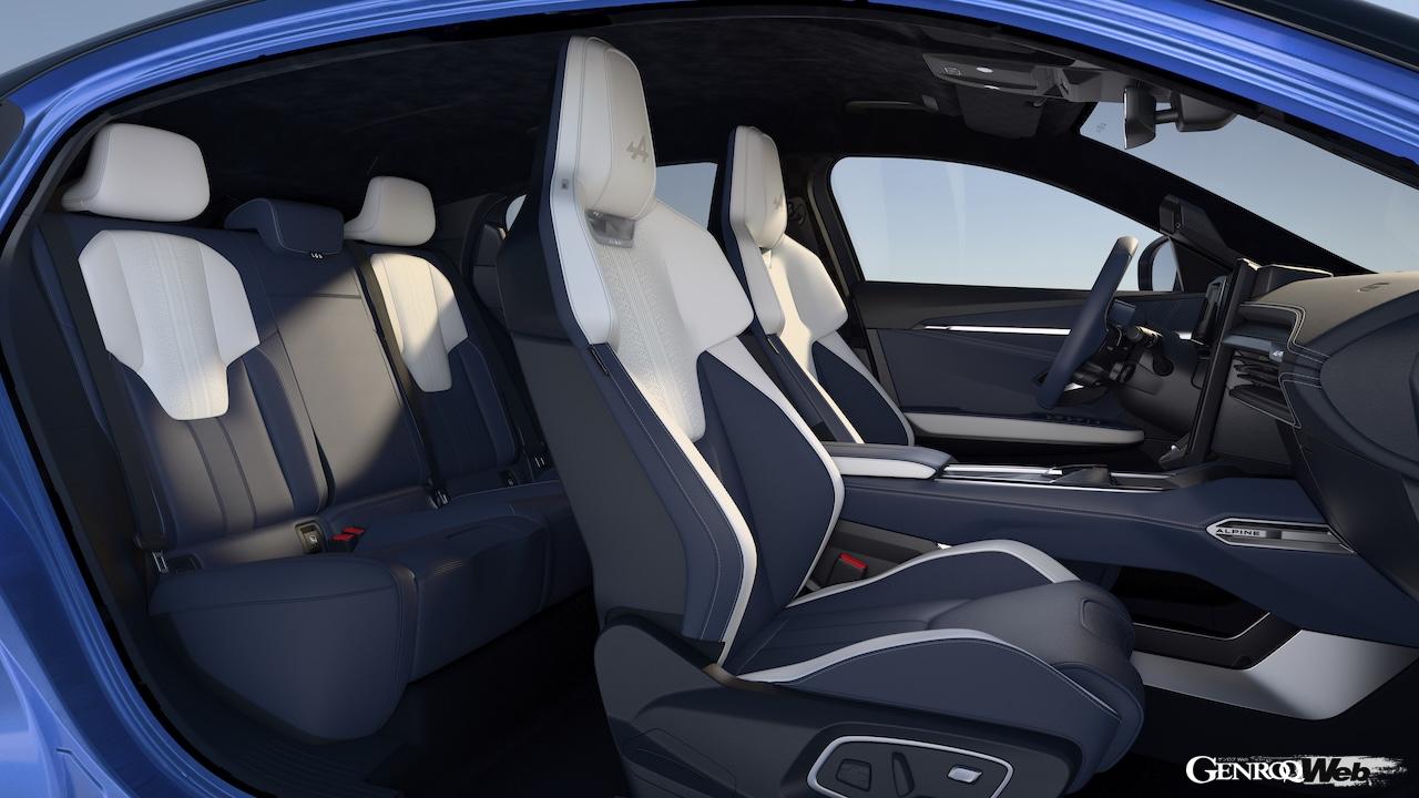 フル電動クロスオーバー「アルピーヌ A390」のインテリア。