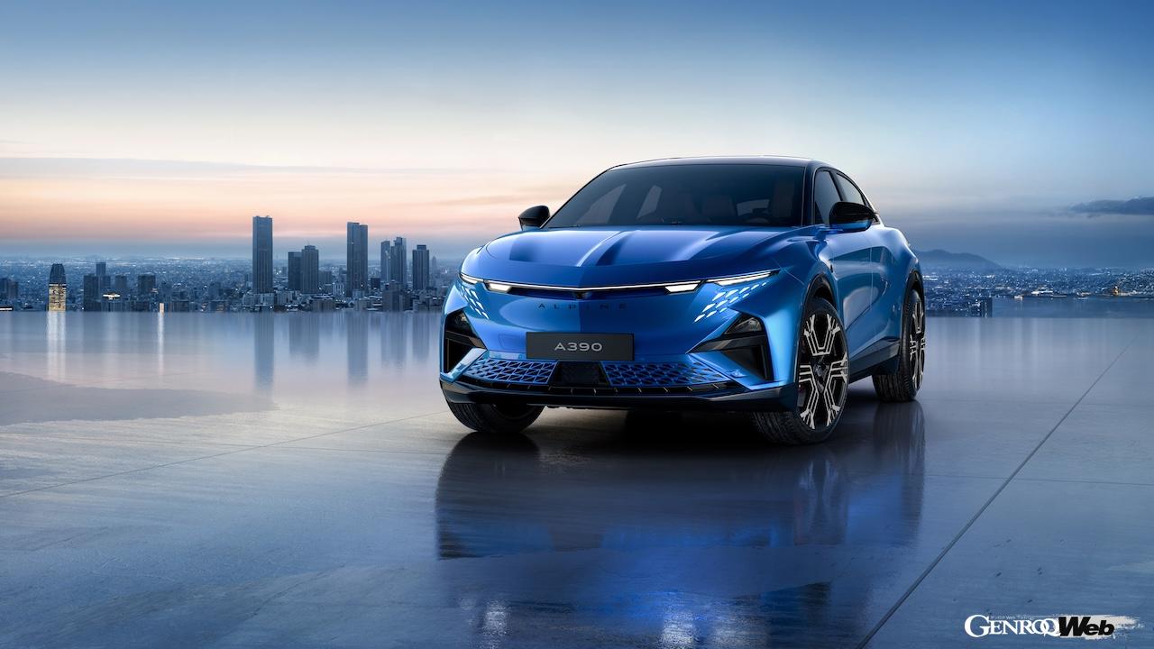 フル電動クロスオーバー「アルピーヌ A390」のエクステリア。