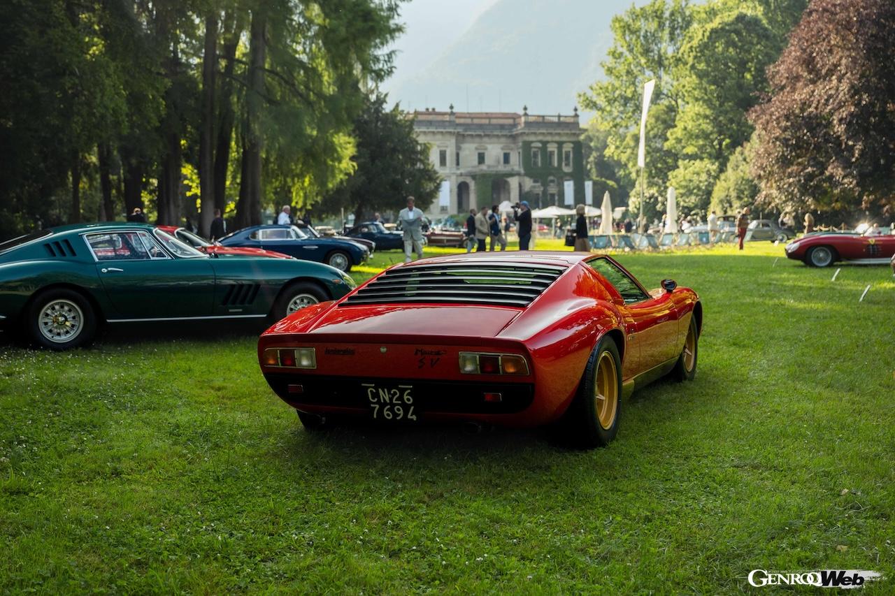 今回、真紅のミウラ SVが、コンコルソ・ディ・エレガンツァ・ヴィラ・デステのコンペティションに参加した唯一のランボルギーニとなった。