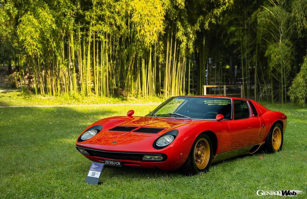 今回、真紅のミウラ SVが、コンコルソ・デレガンツァ・ヴィラ・デステのコンペティションに参加した唯一のランボルギーニとなった。