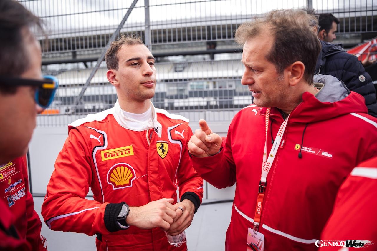 フェラーリ・チャレンジ・ヨーロッパに初参戦した、ヤルノ・トゥルーリの息子エンツォ。