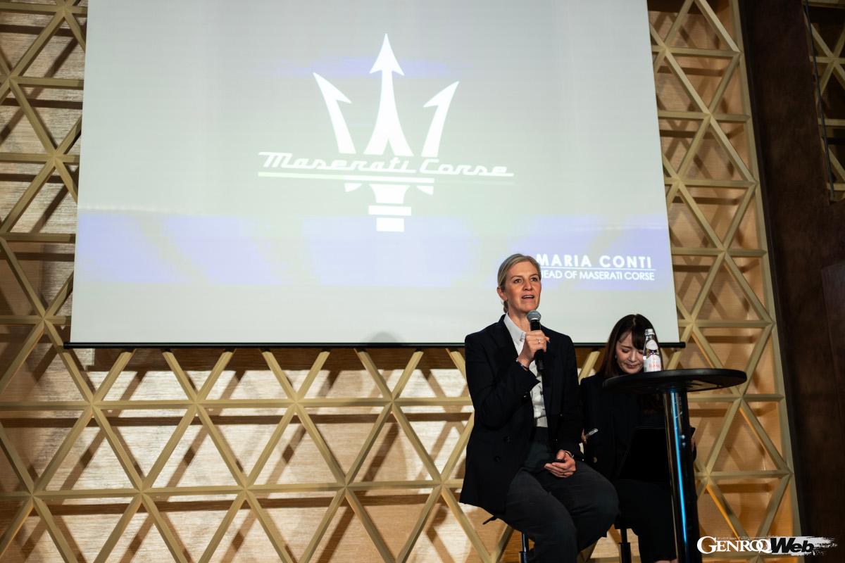 マセラティ・コルセ（レーシングチーム）の代表のマリア・コンティ氏。