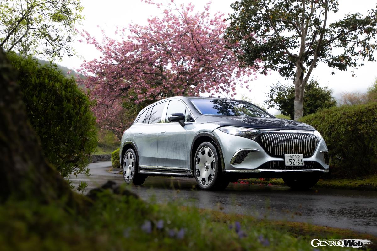 試乗したメルセデス・マイバッハ EQS 680 SUVの価格はオプション込み総額約3450万円だった。