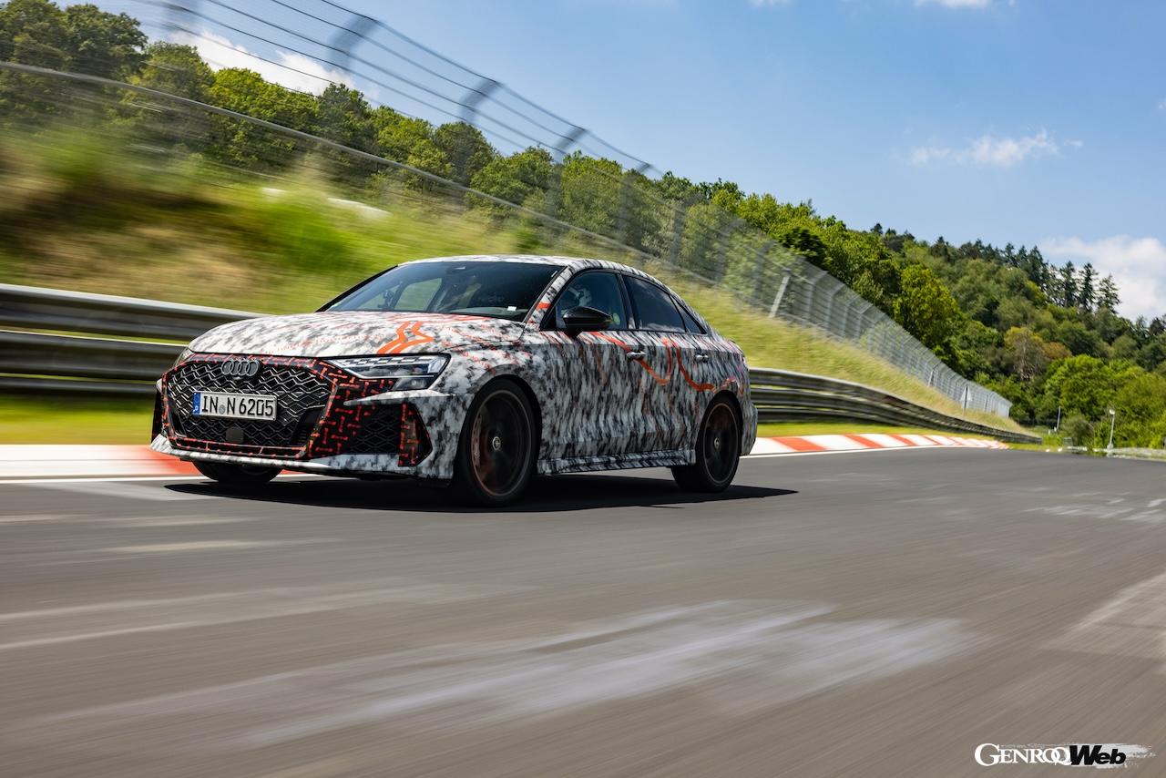 アウディ RS3 セダン改良新型で行われた、ニュルブルクリンク・ノルトシュラフェでのタイムアタック。