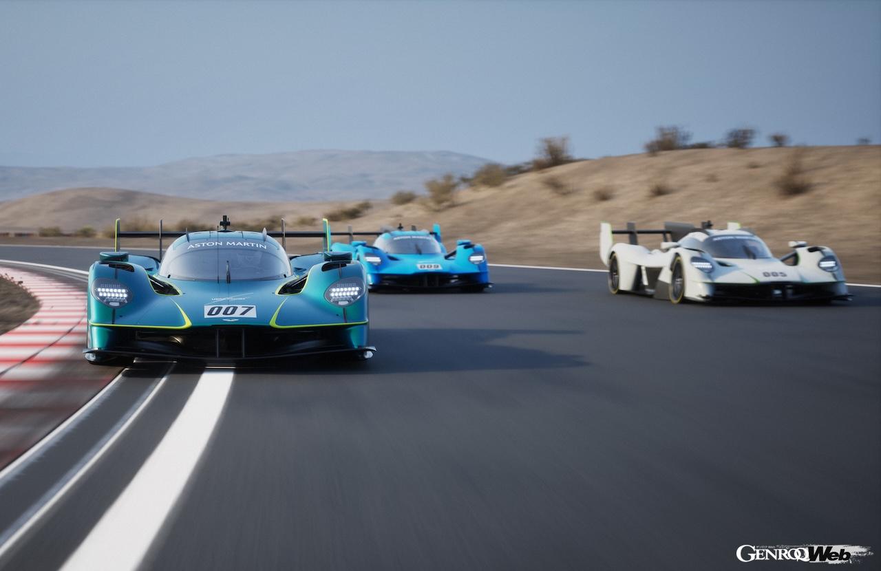 「アストンマーティン ヴァルキリー LM」の走行シーン。