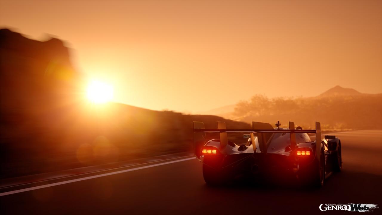 「アストンマーティン ヴァルキリー LM」の走行シーン。