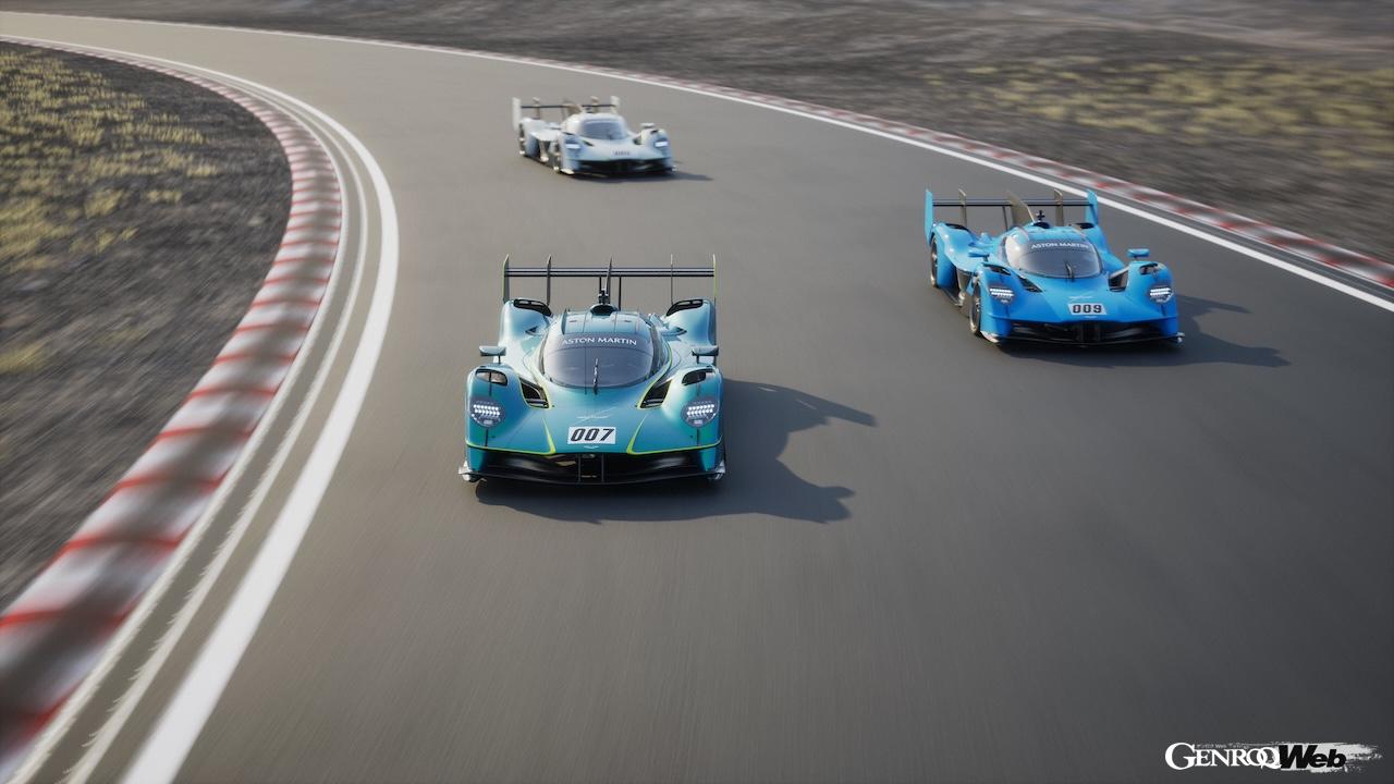 「アストンマーティン ヴァルキリー LM」の走行シーン。