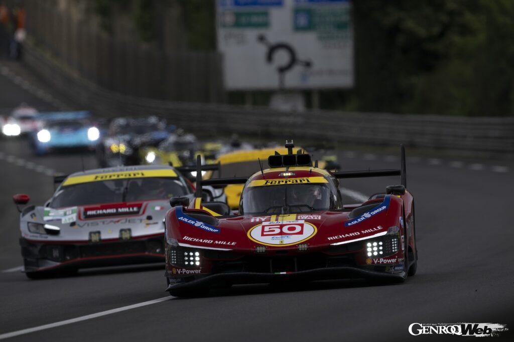 6月14日から15日にかけて決勝が開催されるル・マン24時間レースに向けた公式プラクティスが実施され、3台のフェラーリが登場した。