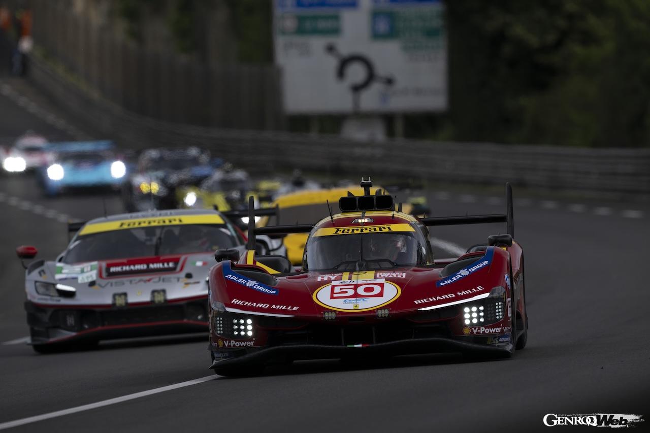 6月14日から15日にかけて決勝が開催されるル・マン24時間レースに向けた公式プラクティスが実施され、3台のフェラーリが登場した。