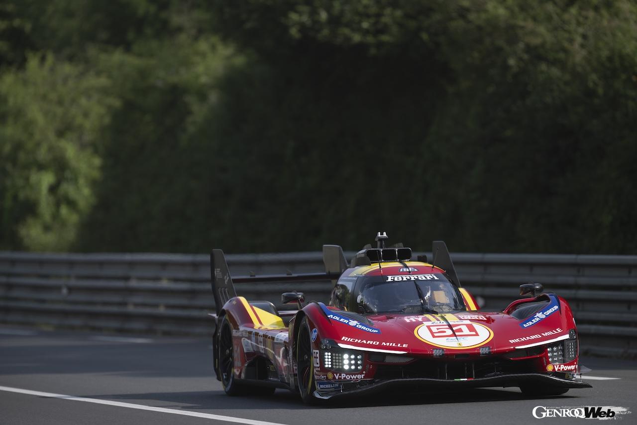 6月14日から15日にかけて決勝が開催されるル・マン24時間レースに向けた公式プラクティスが実施され、3台のフェラーリが登場した。
