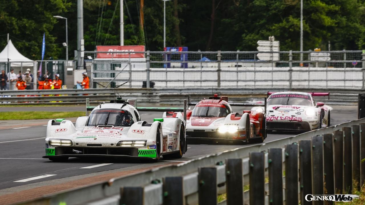 2025年シーズンのル・マン24時間レース、公式テストデイに参加した、ポルシェ 963。