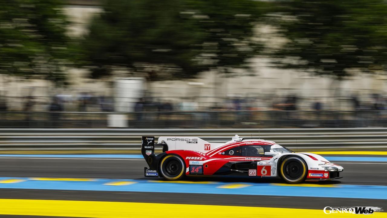 2025年シーズンのル・マン24時間レース、公式テストデイに参加した、ポルシェ 963。