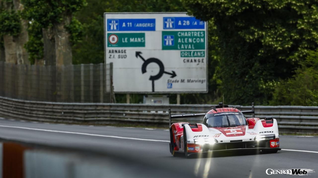 2025年シーズンのル・マン24時間レース、公式テストデイに参加した、ポルシェ 963。