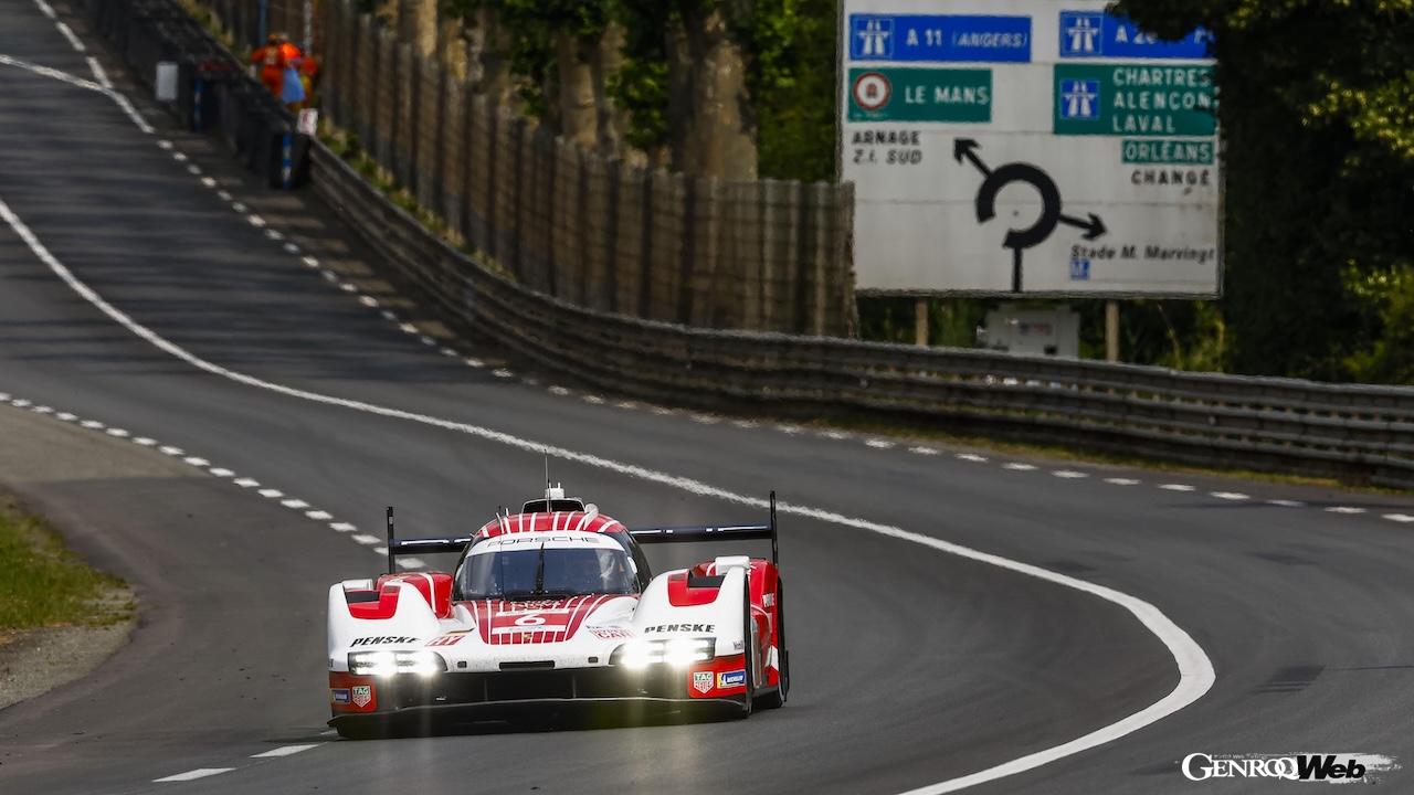 2025年シーズンのル・マン24時間レース、公式テストデイに参加した、ポルシェ 963。