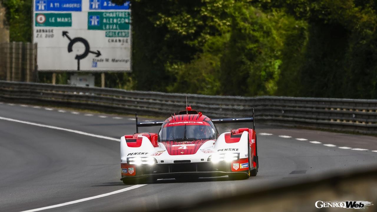 2025年シーズンのル・マン24時間レース、公式テストデイに参加した、ポルシェ 963。