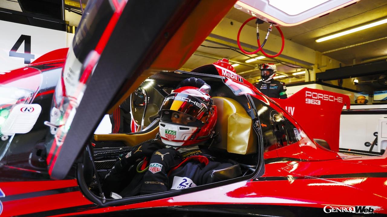 2025年シーズンのル・マン24時間レース、公式テストデイに参加した、ポルシェ 963。