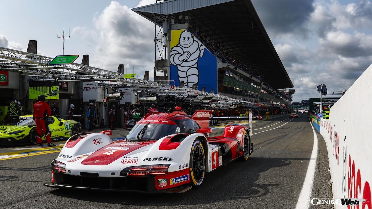 2025年シーズンのル・マン24時間レース、公式テストデイに参加した、ポルシェ 963。