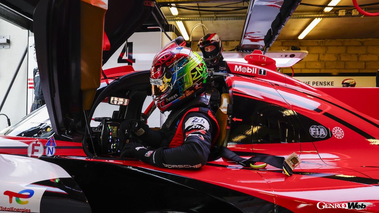 2025年シーズンのル・マン24時間レース、公式テストデイに参加した、ポルシェ 963。