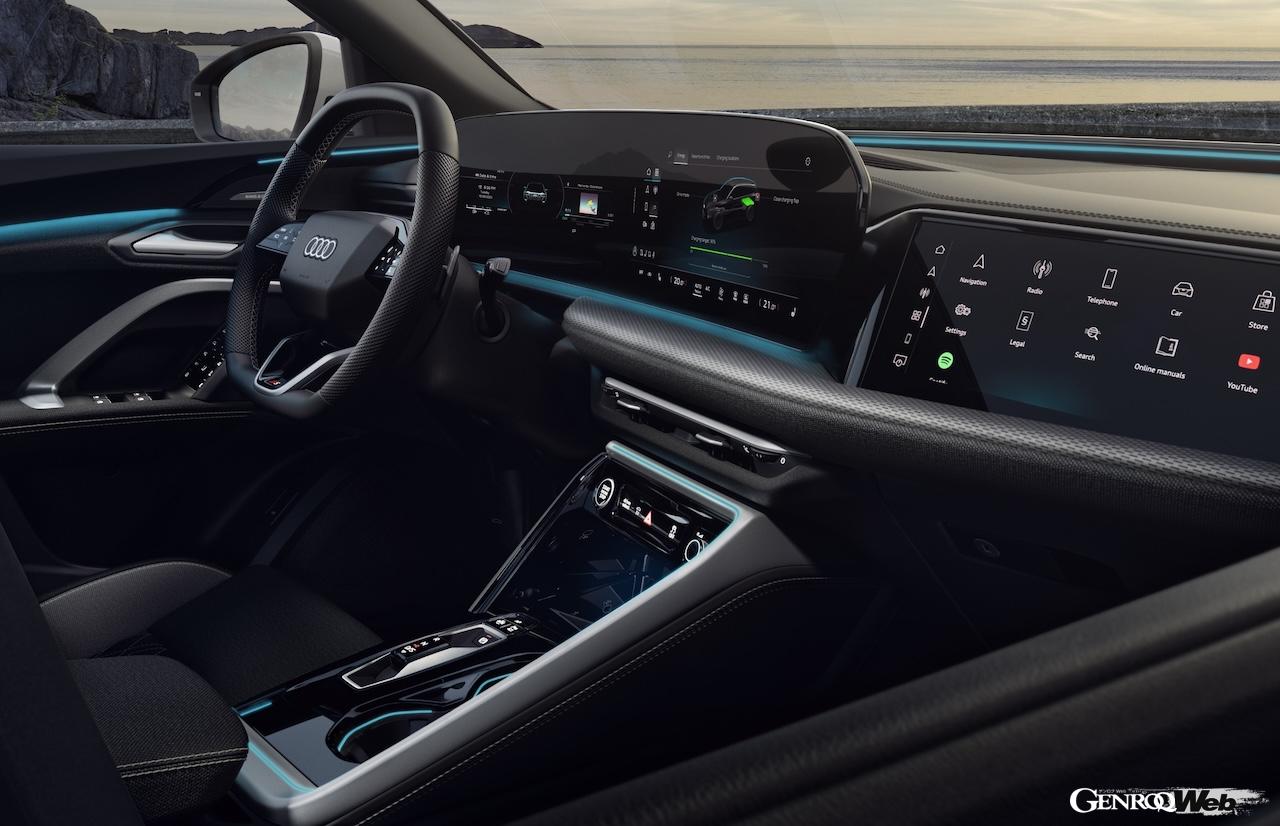 「アウディ Q5 e-hybrid」のインテリア。