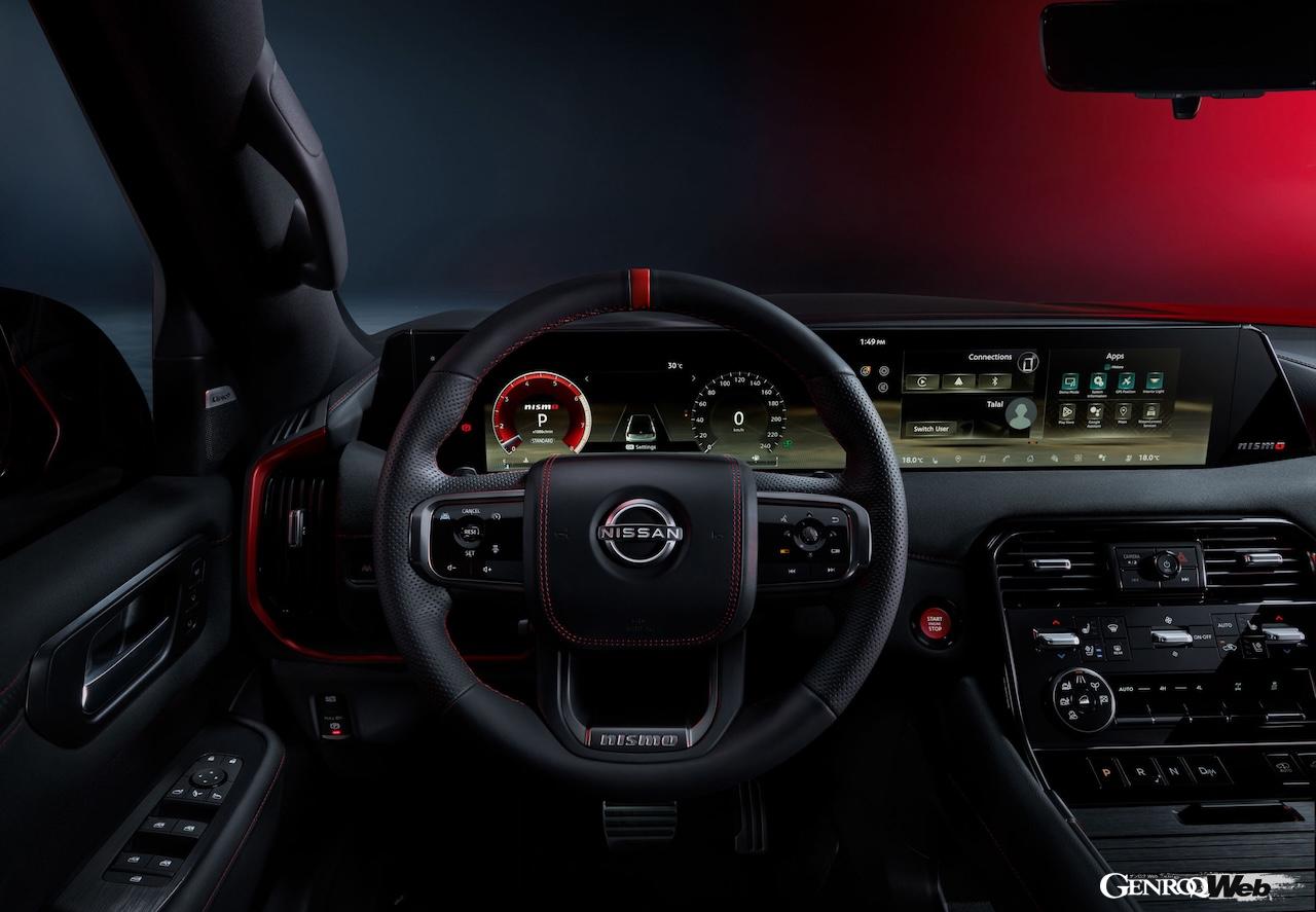 「日産 パトロール NISMO」のインテリア。