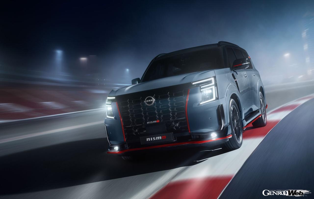 「日産 パトロール NISMO」の走行シーン。