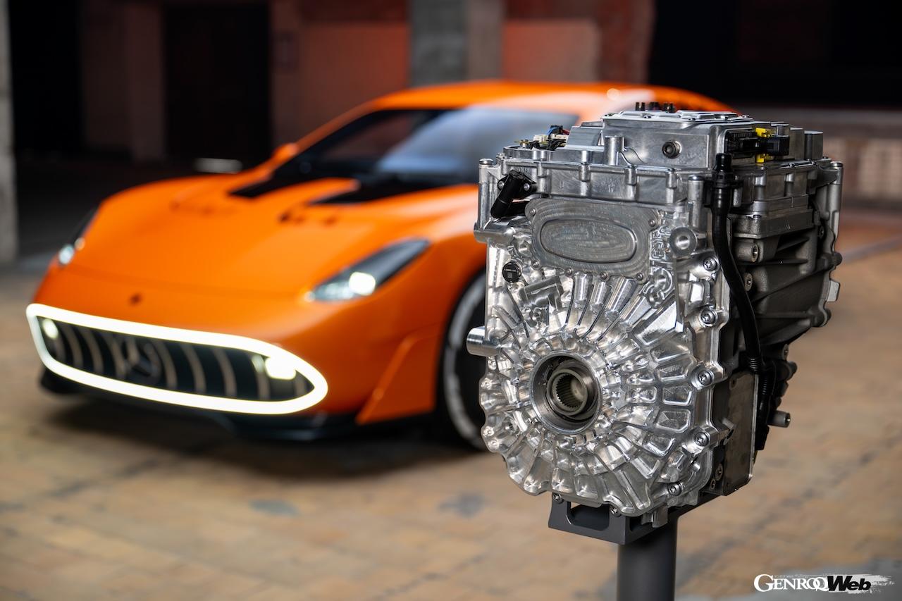 新開発フル電動グランドツアラー「コンセプト AMG GT XX」の電動パワートレイン。