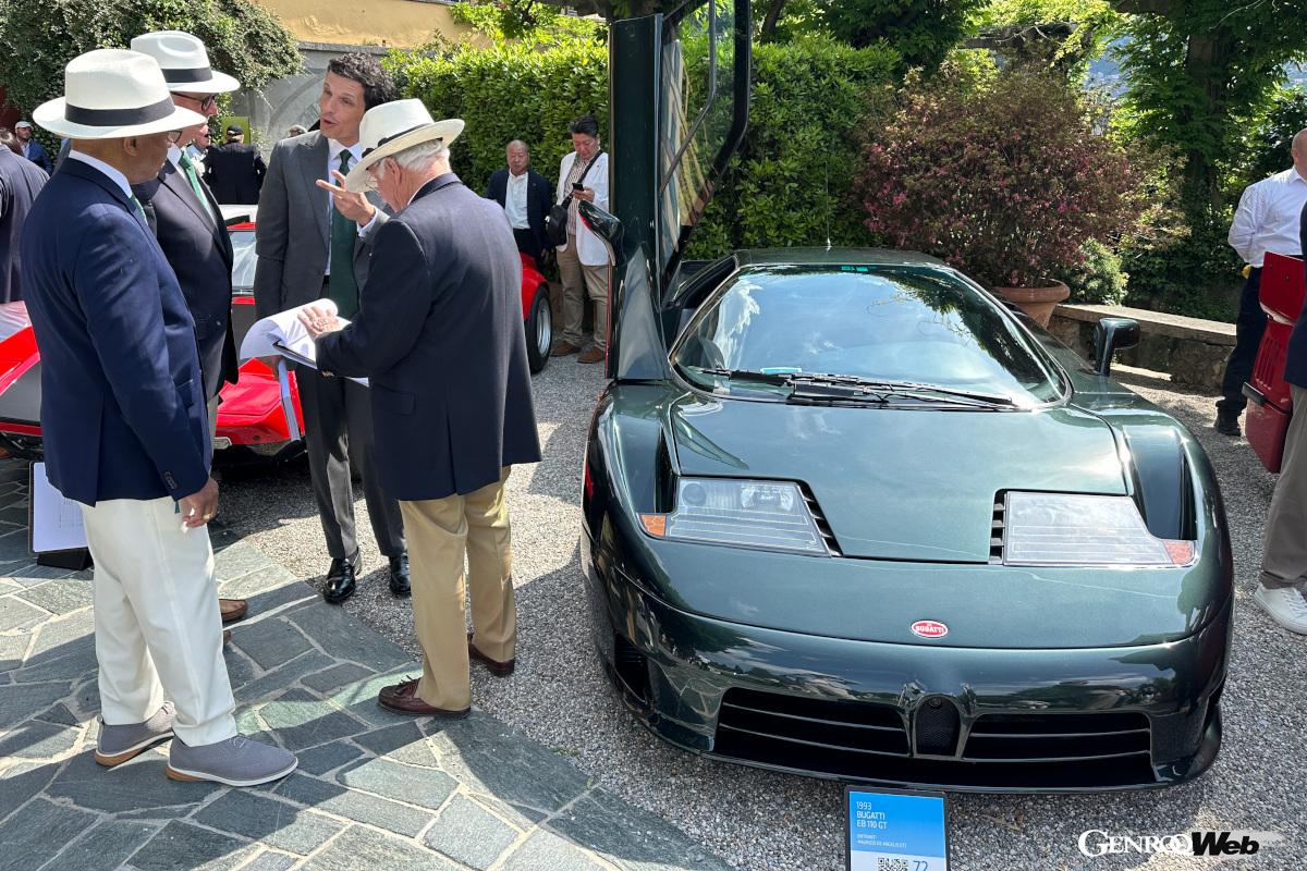 プリプロダクションの最終プロト「ブガッティ EB110 GT」。