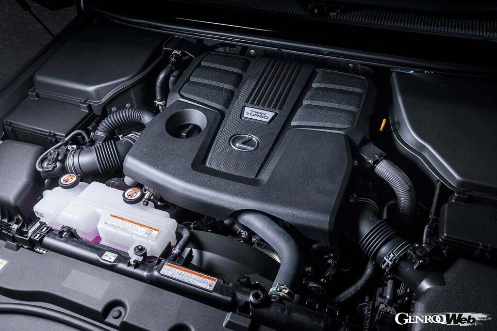 GX550はLX同様の3.5リッターV6ツインターボを搭載。ただしスペックは異なっており、最高出力がより低い回転域で発生されるようチューニングされている。トルク特性は同様だ。