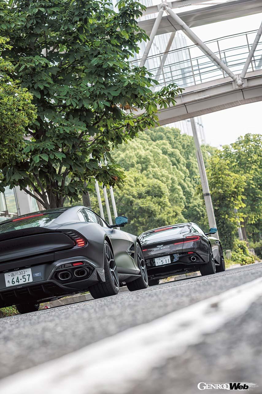 アストンマーティンのトップモデルに君臨するV12エンジン搭載のヴァンキッシュ。対するはV8ツインターボ搭載の流麗GTモデル、DB12クーペ。アストンマーティンのブランドでもGTの性格を色濃く持つ2台の魅力に迫る。