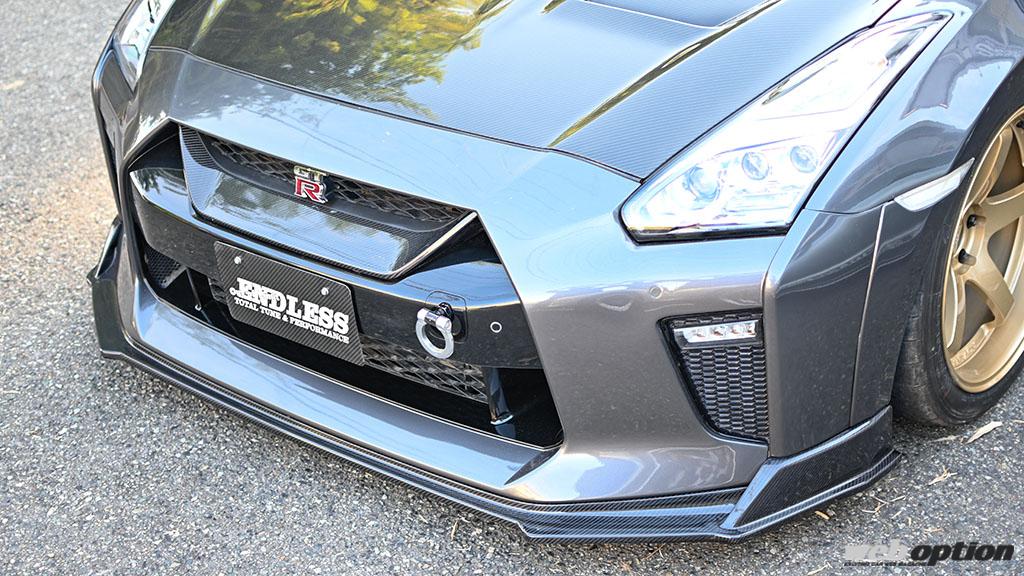 【美品】日産GT-R フロントリップスポイラー（R35型）の後期モデル用HKS 日産 GT-R GTR 後期 フロント リップ スポイラー V1 : Global