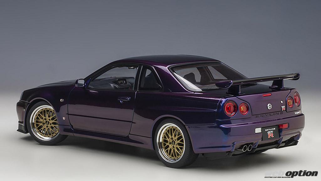 Autoart スカイラインGT-R ミッドナイトパープルIII ファン待望のミッドナイトパープルIII！」オートアートからBNR34