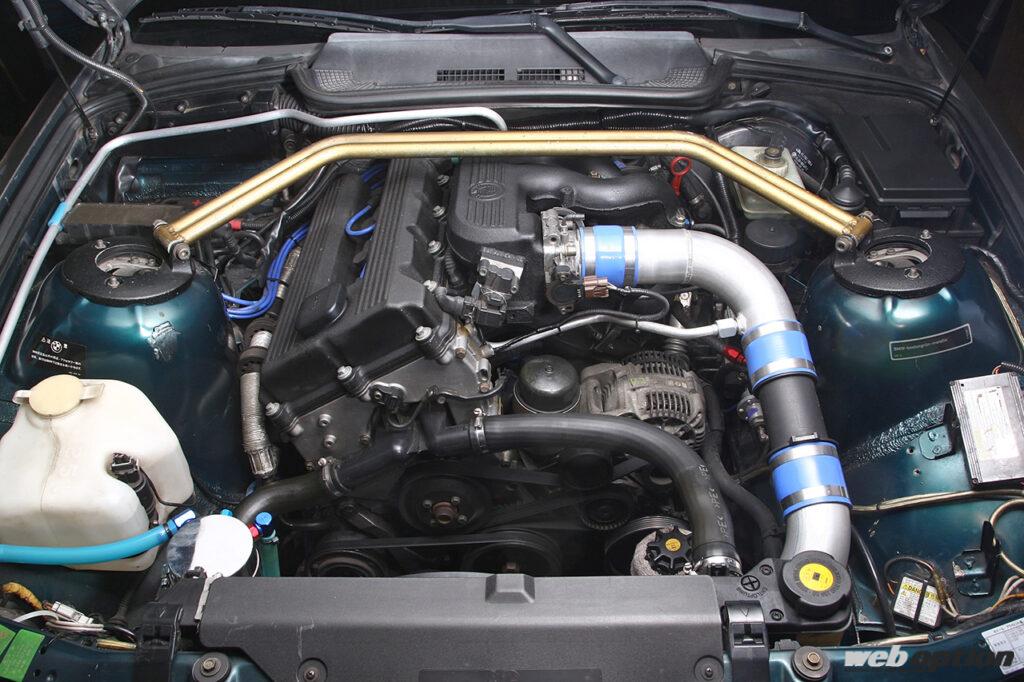 BMW E36 318 直4エンジン エアクリーナー アルミ パイピング ブルー 318isのエアクリ交換（BMW 3シリーズ クーペ・E36）by bdoc - みんカラ