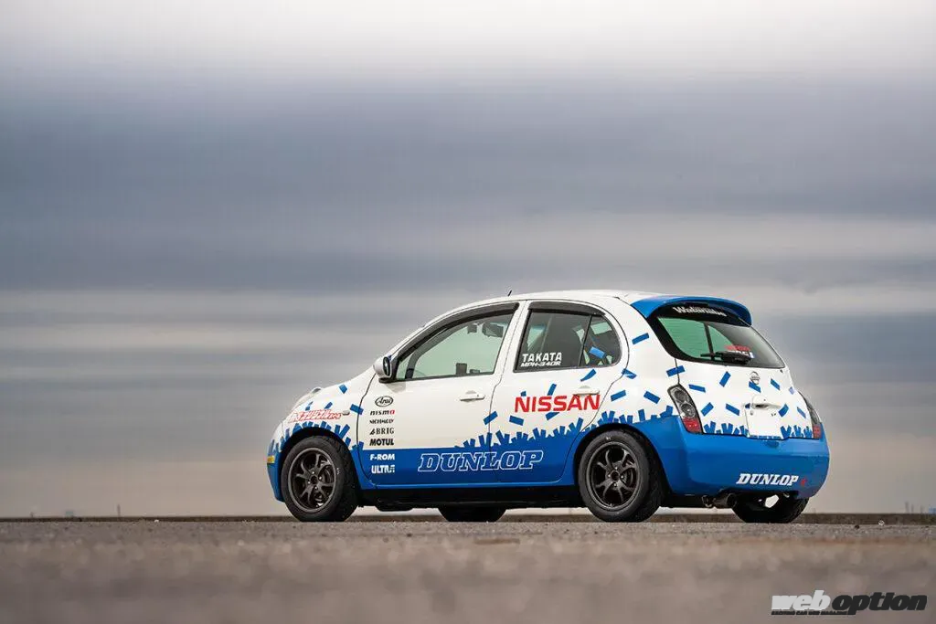 supertrap k12マーチ　競技用 800馬力のK12マーチ!? 4WD×ミッドシップの鬼加速! イベントでドリフト