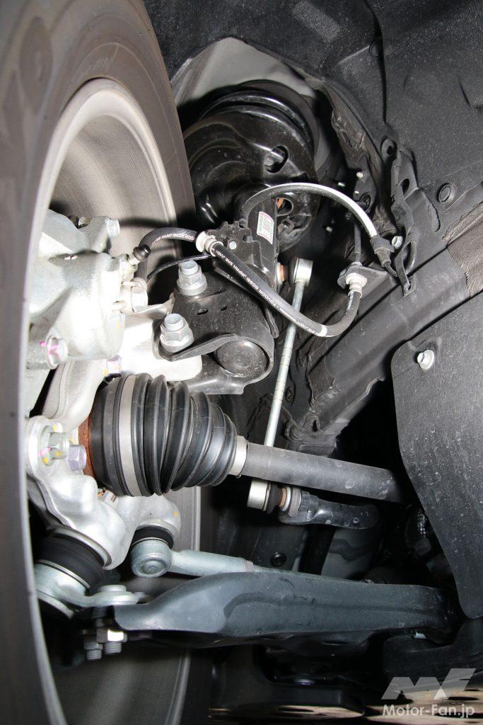 ハリアーのフロントサスペンションはストラット式