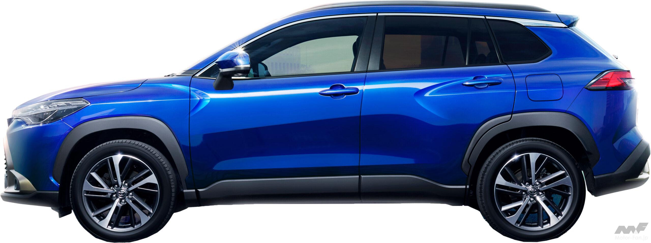 トヨタ カローラクロスの真横