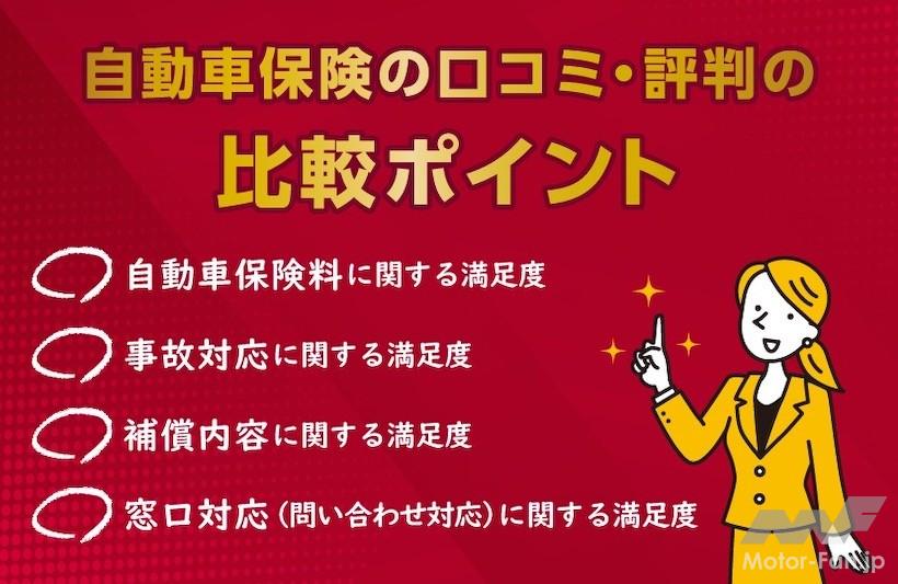 自動車保険の口コミ・評判の比較ポイント
