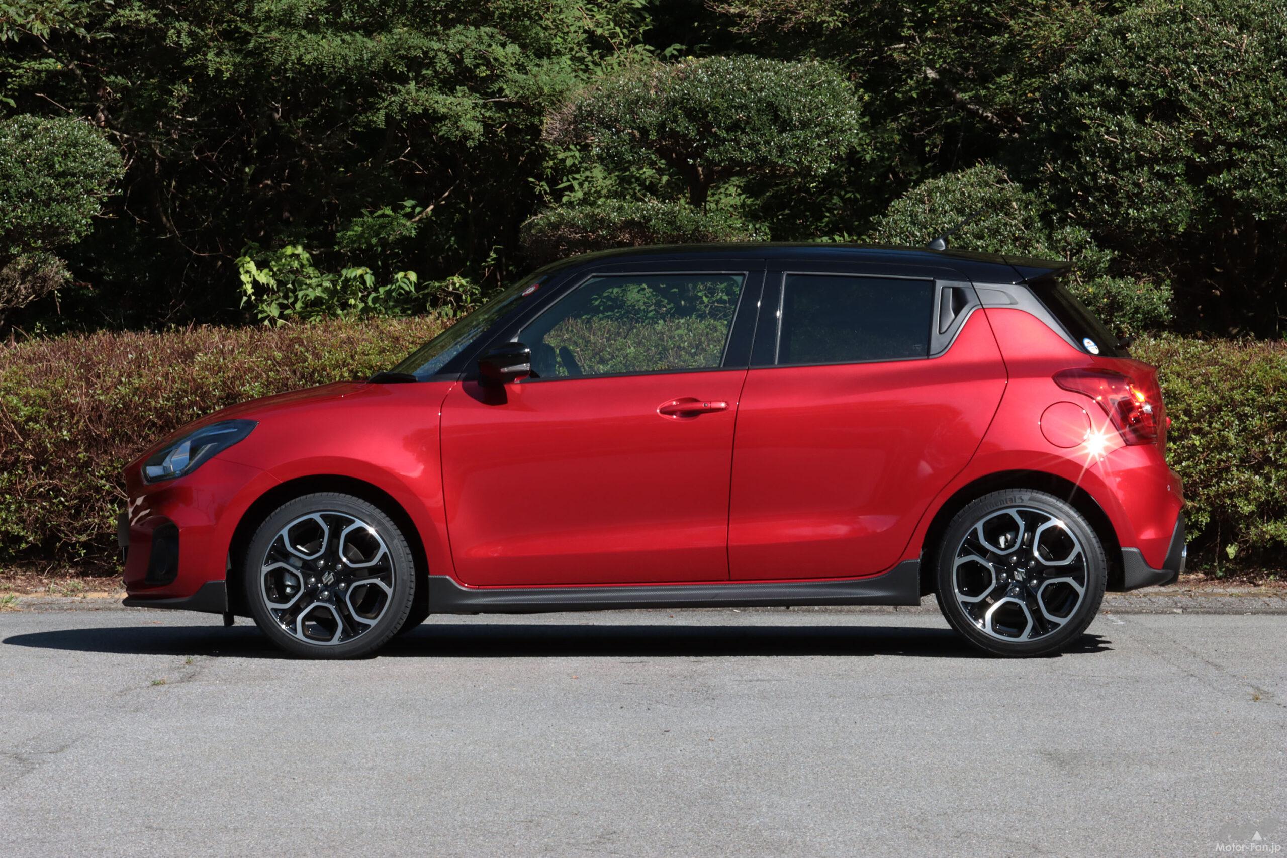 【スズキ・スイフトスポーツ】全長×全幅×全高：3890×1735×1500mm　ホイールベース：2450mm　トレッド前／後：1510／1515mm　最低地上高：120mm　最小回転半径：5.1m