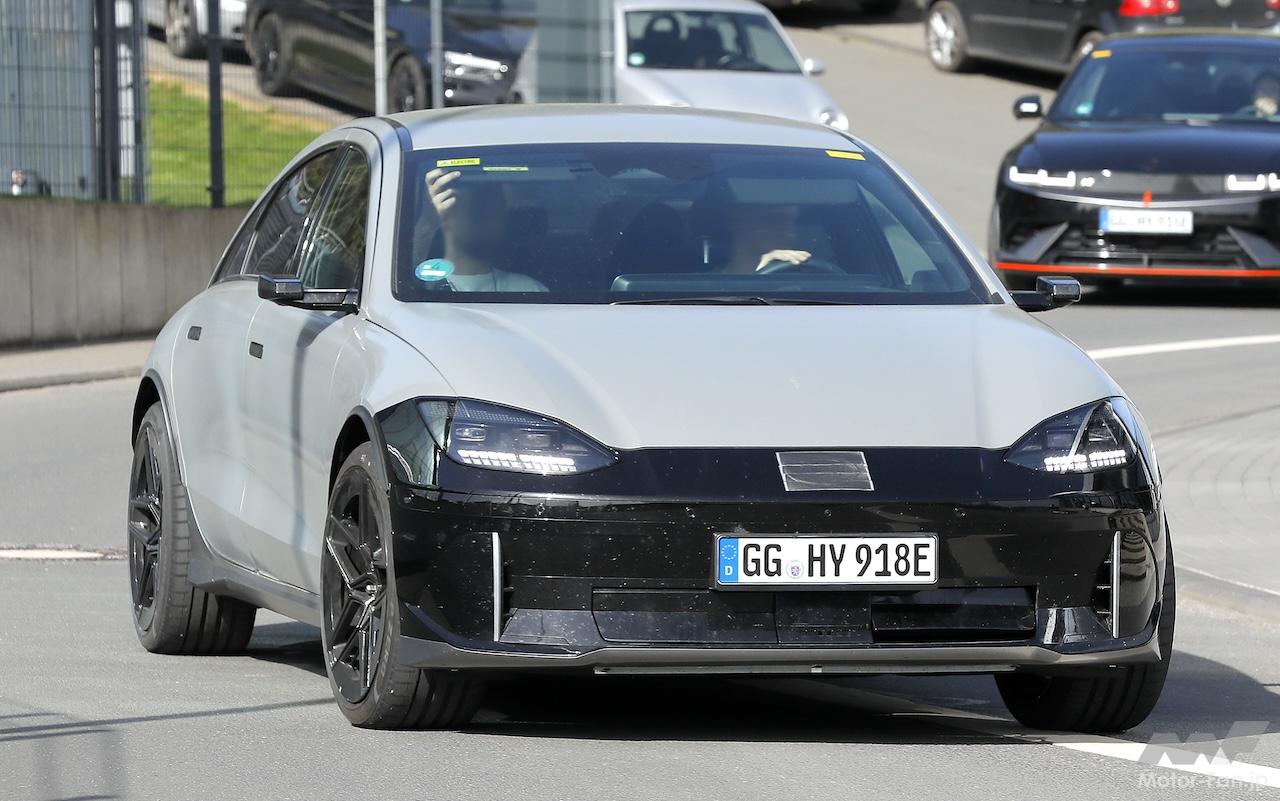 ヒョンデ　アイオニック 6N 　市販型プロトタイプ　スパイショット