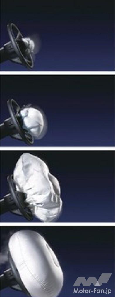 衝突を感知しバッグが展開される様子