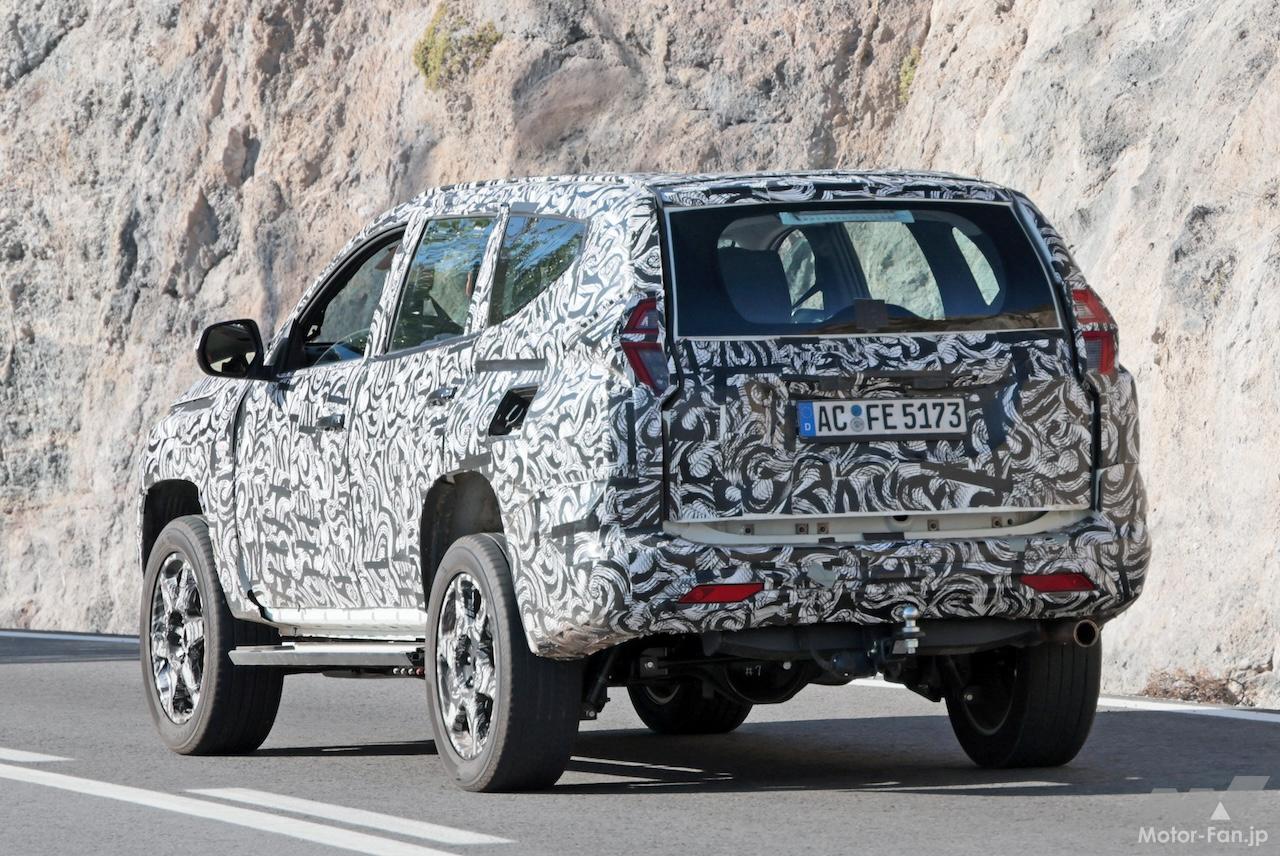 三菱 パジェロスポーツ 次期型　プロトタイプ　スパイショット
