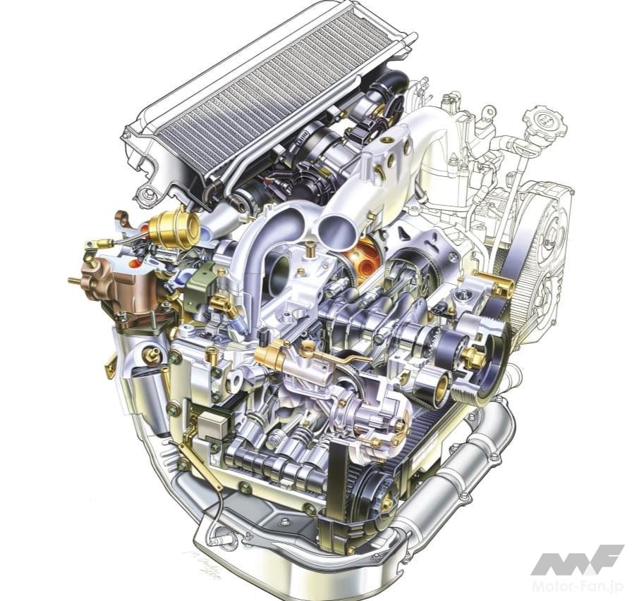 スバル2代目「フォレスター」搭載2.0L水平対向4気筒ターボエンジン
