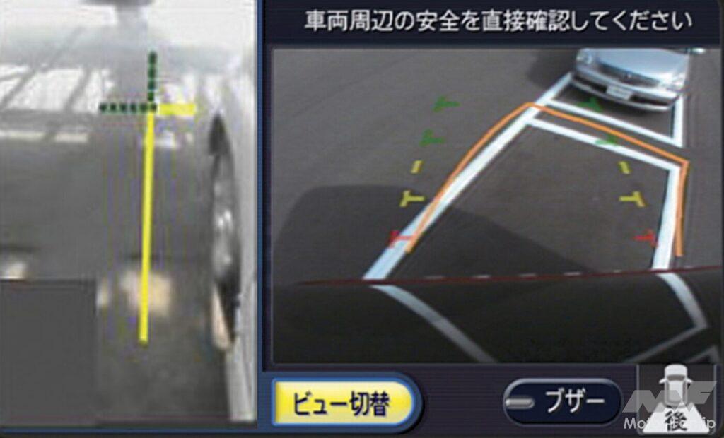 アラウンドビューモニターのモニター画面例
