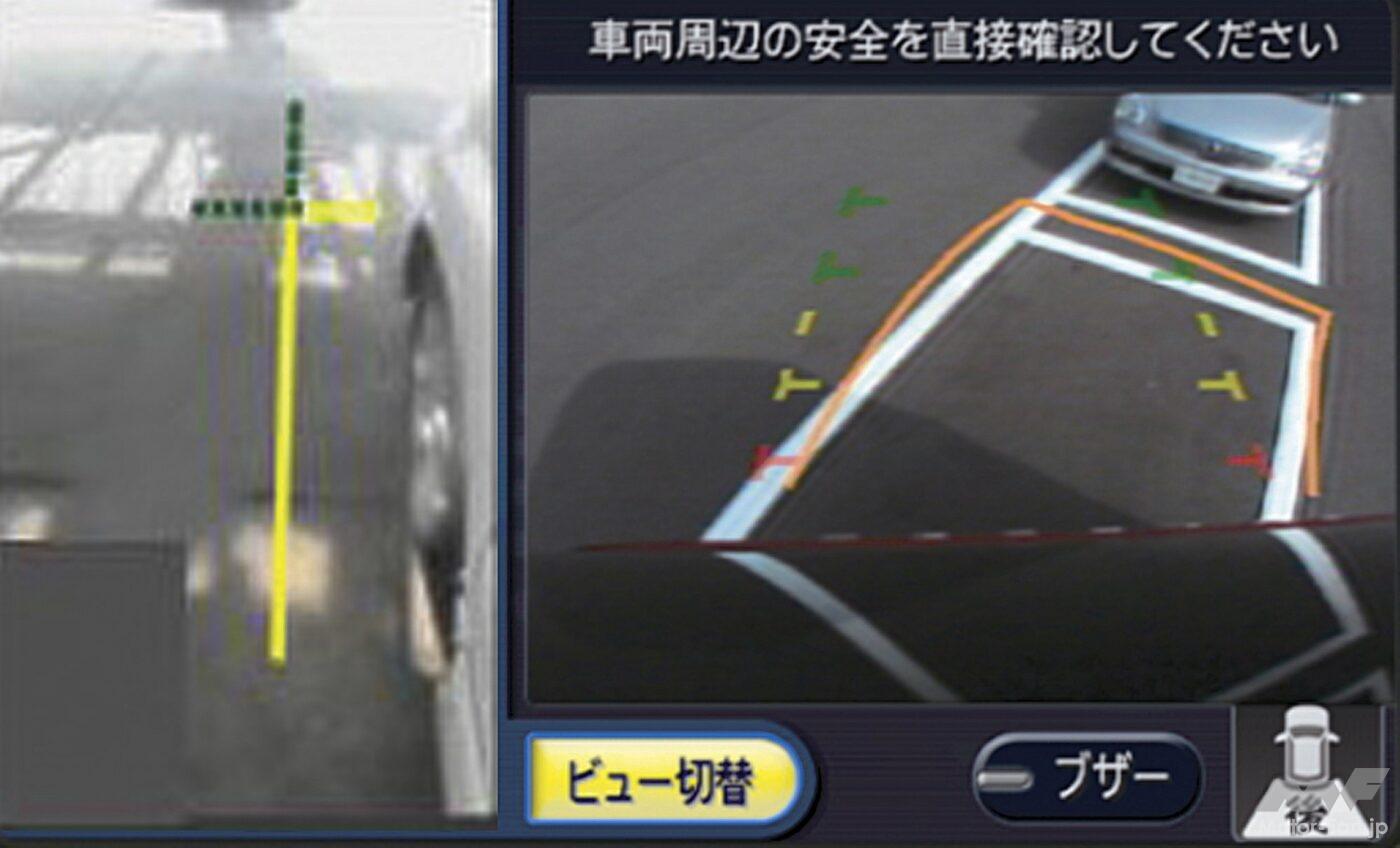 アラウンドビューモニターのモニター画面例