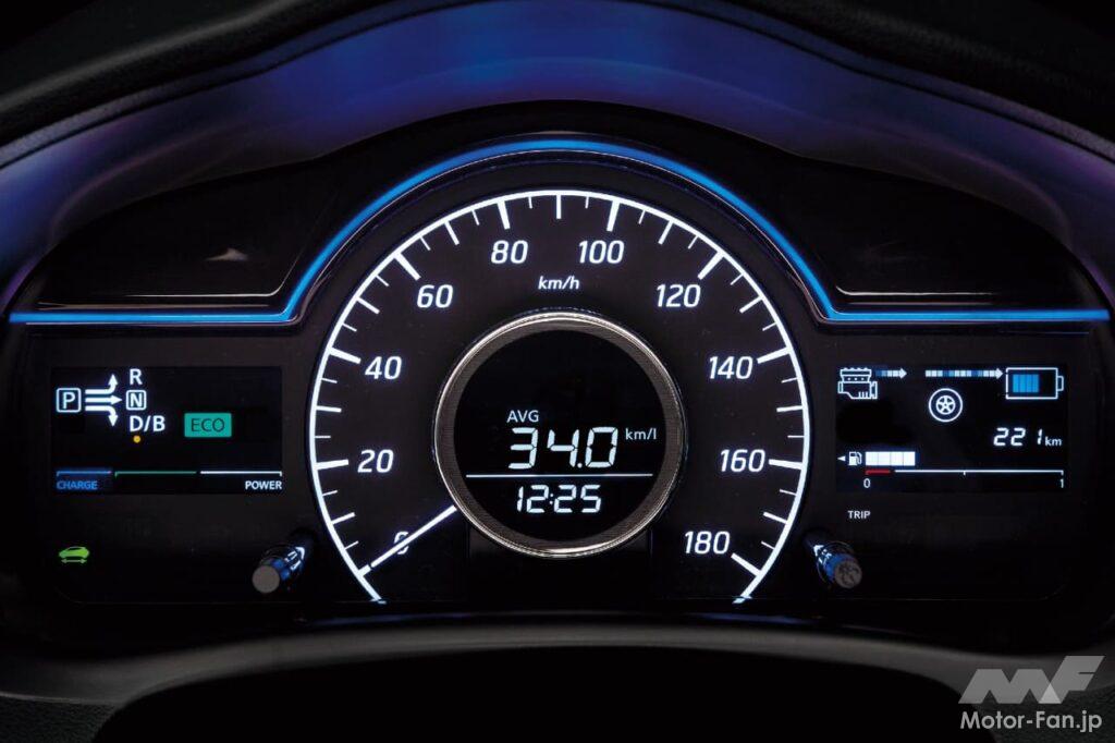 日産2代目「ノート e-POWER」のインパネメーター