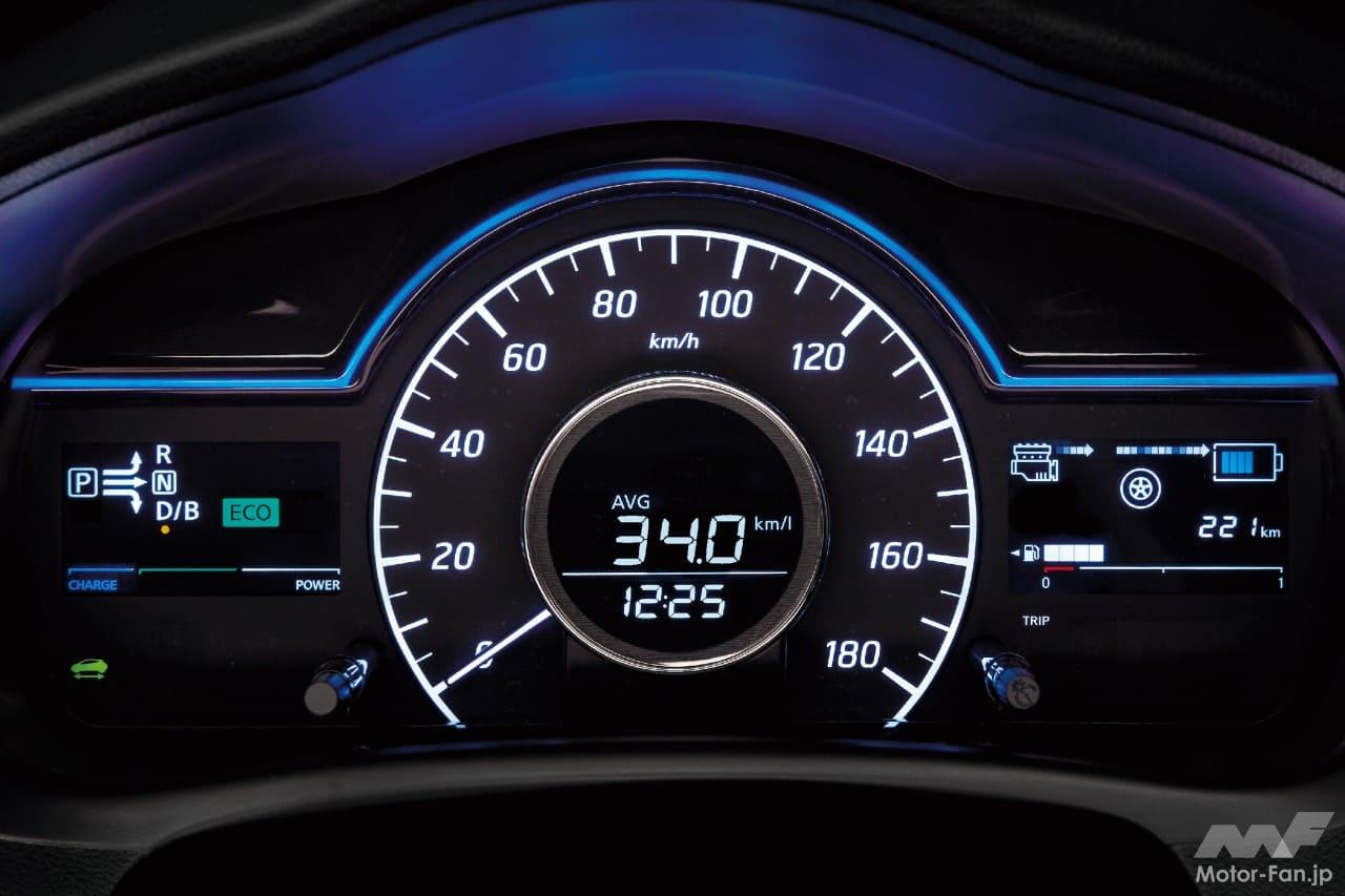 日産2代目「ノート e-POWER」のインパネメーター