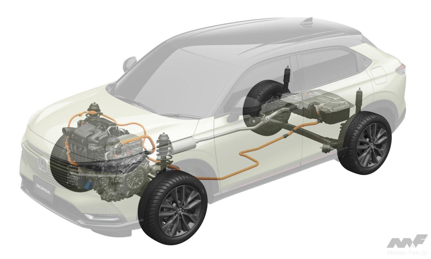 VEZEL e:HEVシステム配置説明図