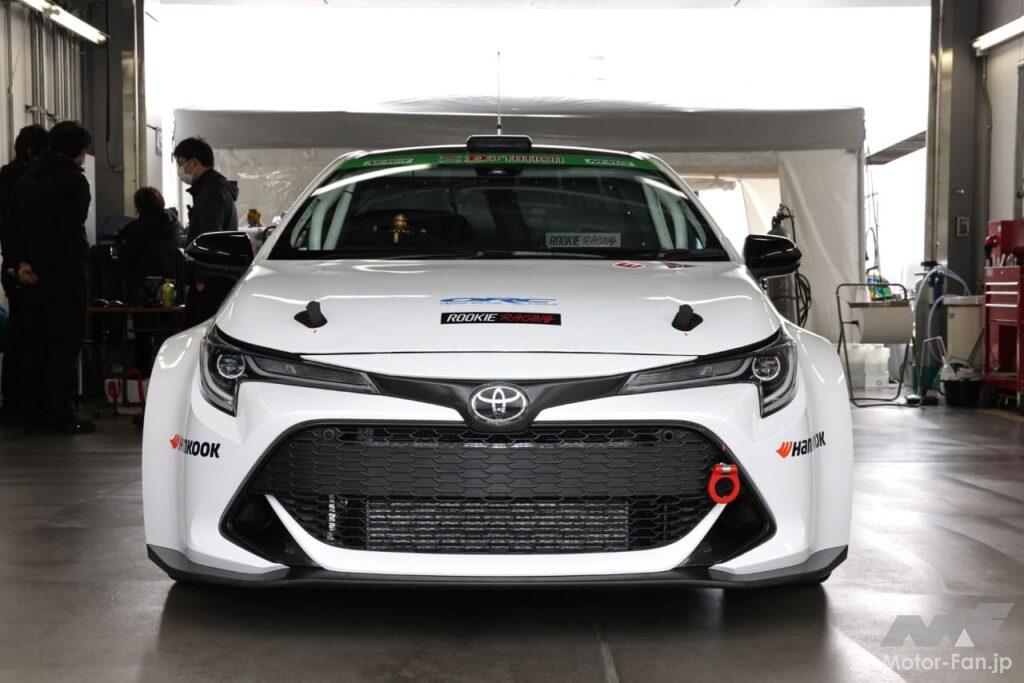 テスト走行時の水素エンジン車「ORC ROOKIE Corolla H2 concept」
